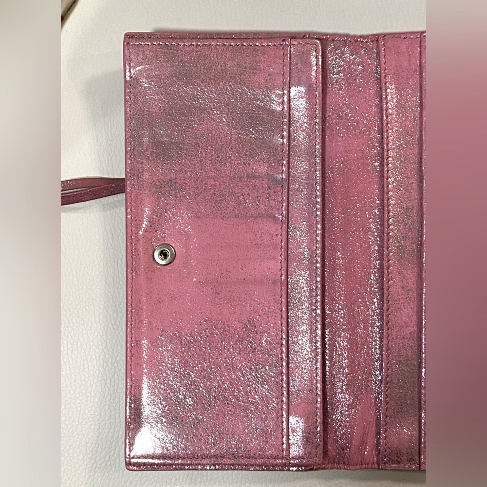 BALENCIAGA Le City Pink Leather Long Bifold Wallet, EUC - Picture 8 of 15